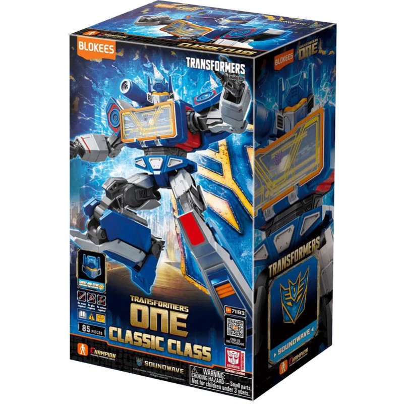 Imagen del producto 2: Blokees Figura Classic Class Transformers 17: Soundwave Transformers One (Light-Up Eyes)
