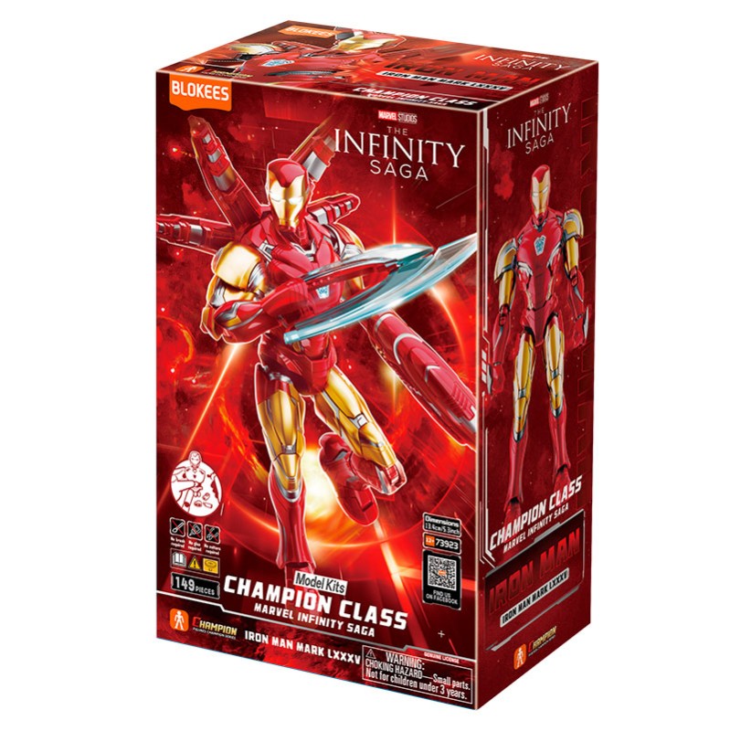 Imagen del producto 2: Blokees Figura Champion Class Marvel Infinity Saga: Iron Man MK85 EX