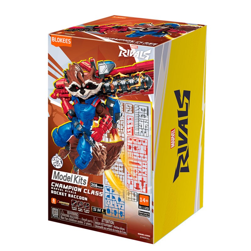 Imagen del producto 2: Blokees Figura Champion Class Marvel Rivals: Rocket Racoon