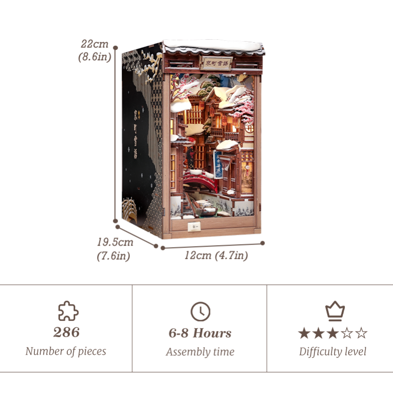 Imagen del producto 7: Cutebee Book Nook Kyoto Snow Whisper 286 piezas