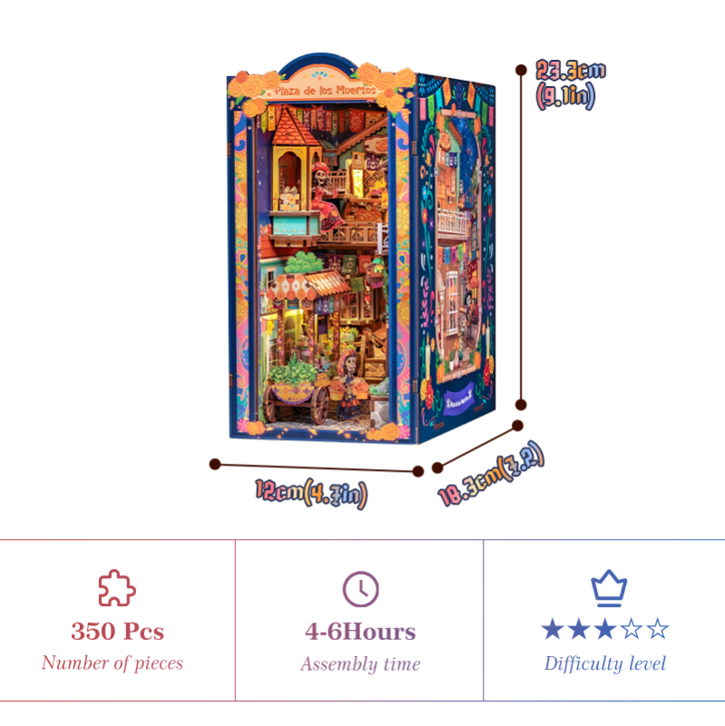 Imagen del producto 4: Cutebee Book Nook Plaza de los Muertos 350 piezas