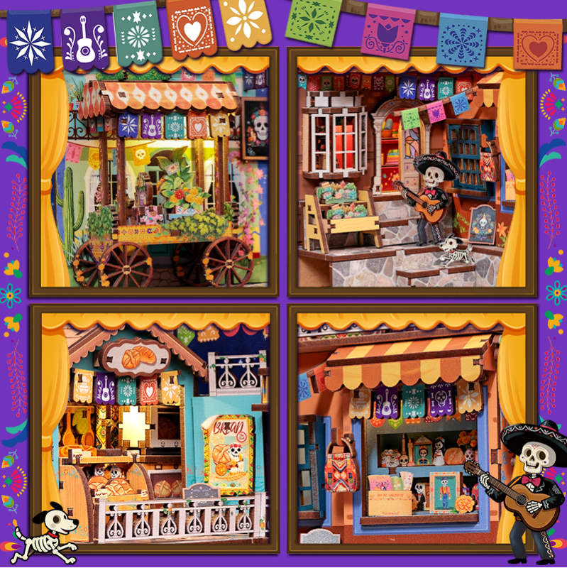 Imagen del producto 6: Cutebee Book Nook Plaza de los Muertos 350 piezas