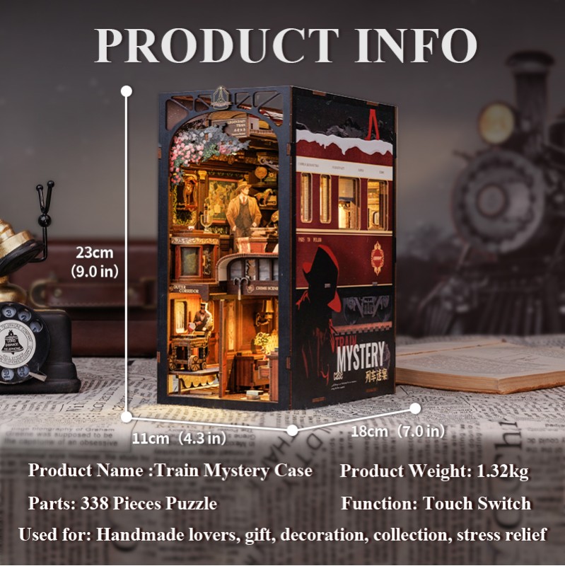 Imagen del producto 3: Cutebee Book Nook Train Mystery Case 338 piezas