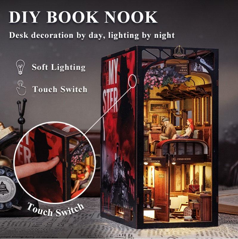 Imagen del producto 4: Cutebee Book Nook Train Mystery Case 338 piezas