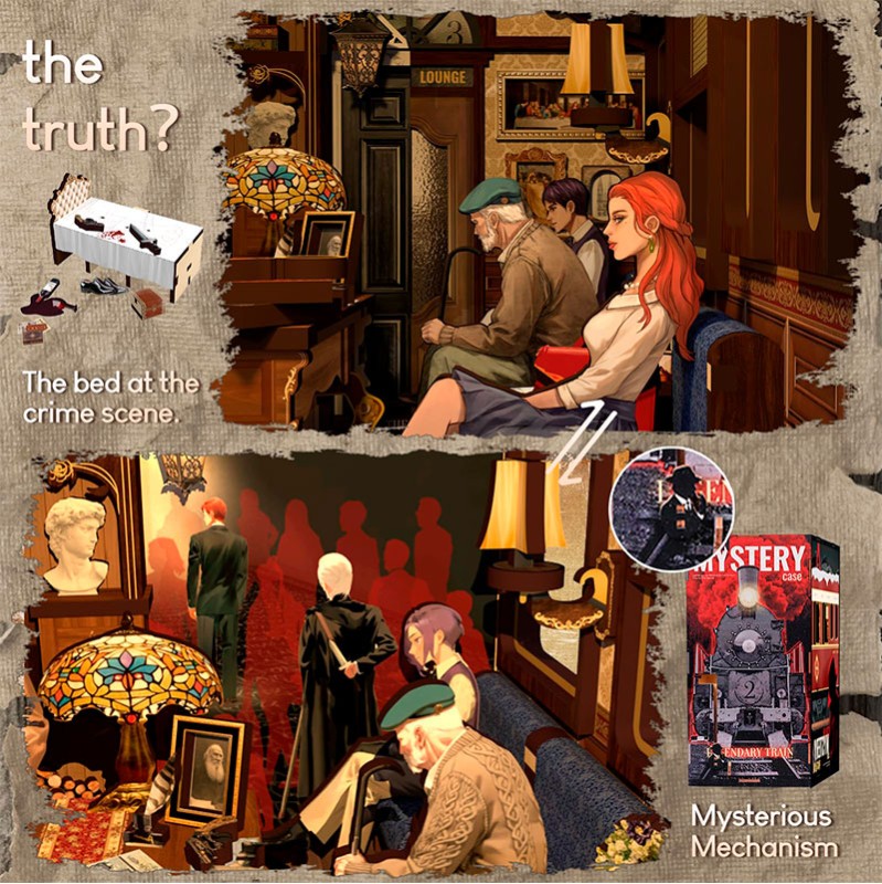 Imagen del producto 9: Cutebee Book Nook Train Mystery Case 338 piezas