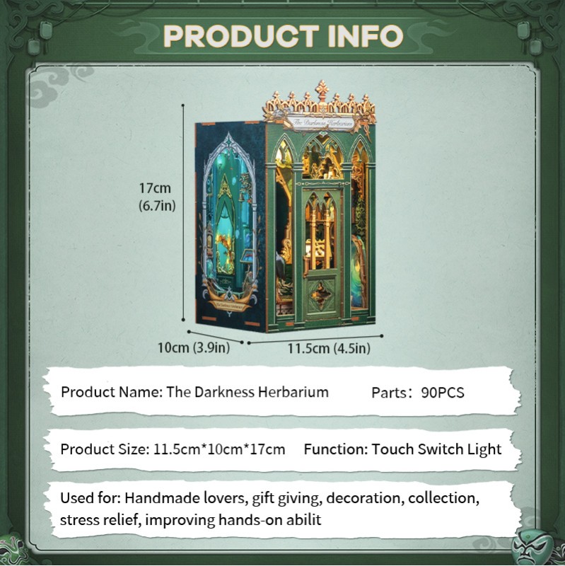 Imagen del producto 7: Cutebee Book Nook The Darkness Herbarium 98 piezas