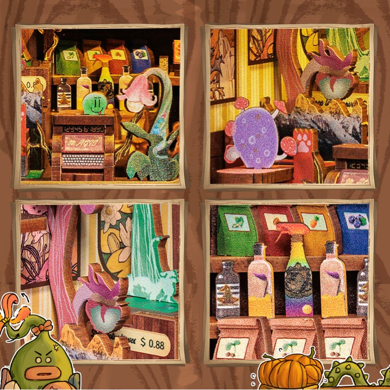 Imagen del producto 8: Cutebee Book Nook Fantasy Plant Shop 146 piezas