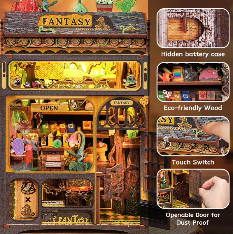 Imagen del producto 9: Cutebee Book Nook Fantasy Plant Shop 146 piezas