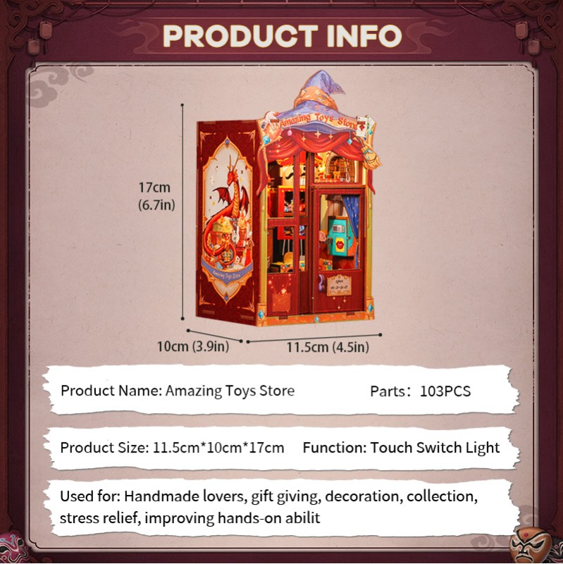Imagen del producto 7: Cutebee Book Nook Amazing Toy Store 1403 piezas
