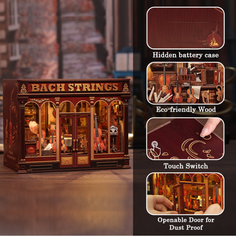 Imagen del producto 10: Cutebee Miniature House Bach Strings 285 piezas