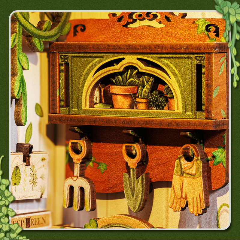 Imagen del producto 11: Cutebee Book Nook Green Life Bookshop 196 piezas