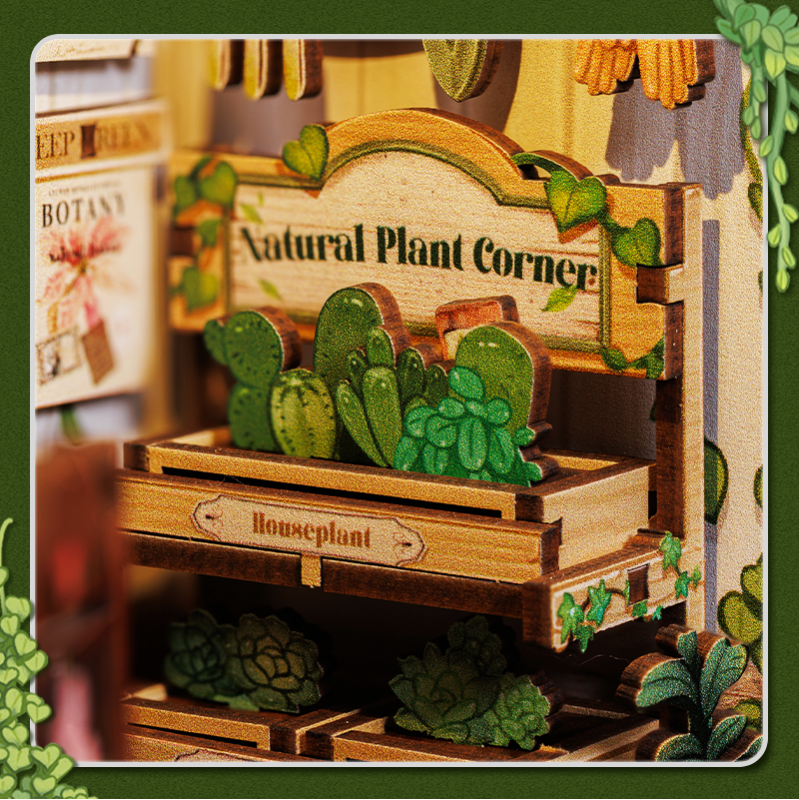 Imagen del producto 12: Cutebee Book Nook Green Life Bookshop 196 piezas