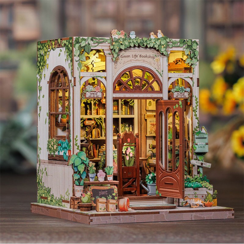 Imagen del producto 2: Cutebee Book Nook Green Life Bookshop 196 piezas