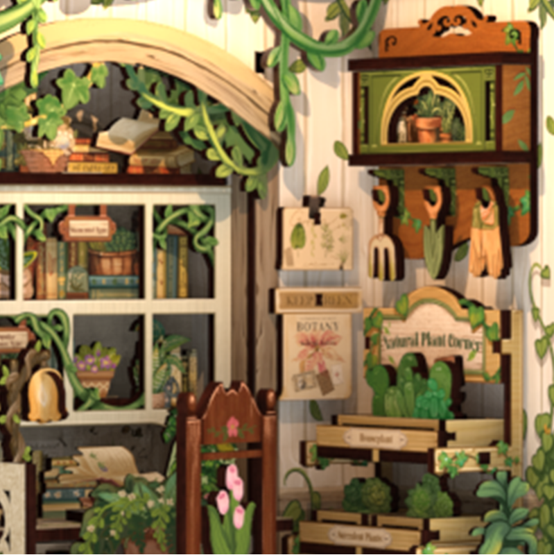 Imagen del producto 7: Cutebee Book Nook Green Life Bookshop 196 piezas