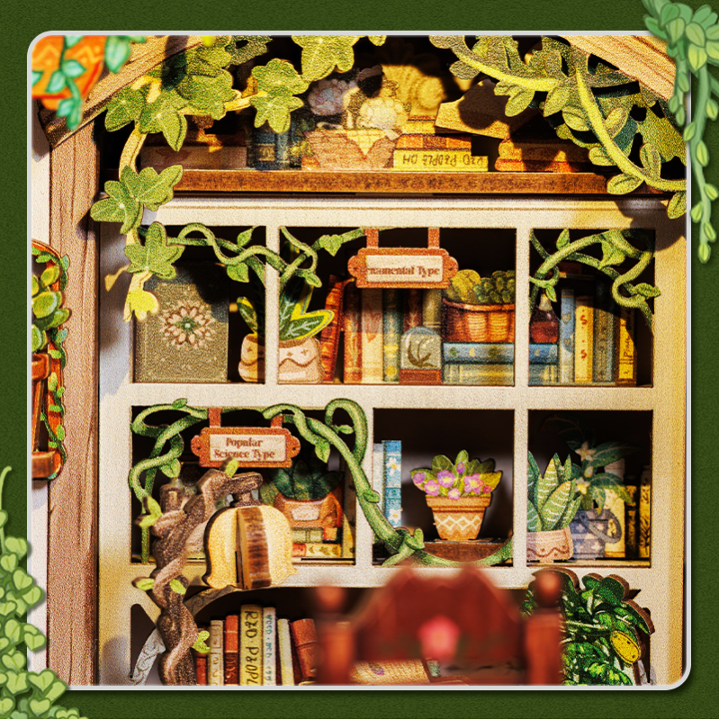 Imagen del producto 9: Cutebee Book Nook Green Life Bookshop 196 piezas