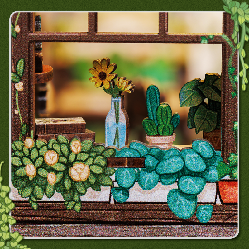 Imagen del producto 10: Cutebee Book Nook Green Life Bookshop 196 piezas