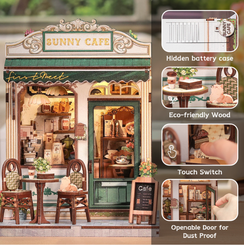 Immagine del prodotto 14: Cutebee Casa in miniatura Sunny Café 233 pezzi