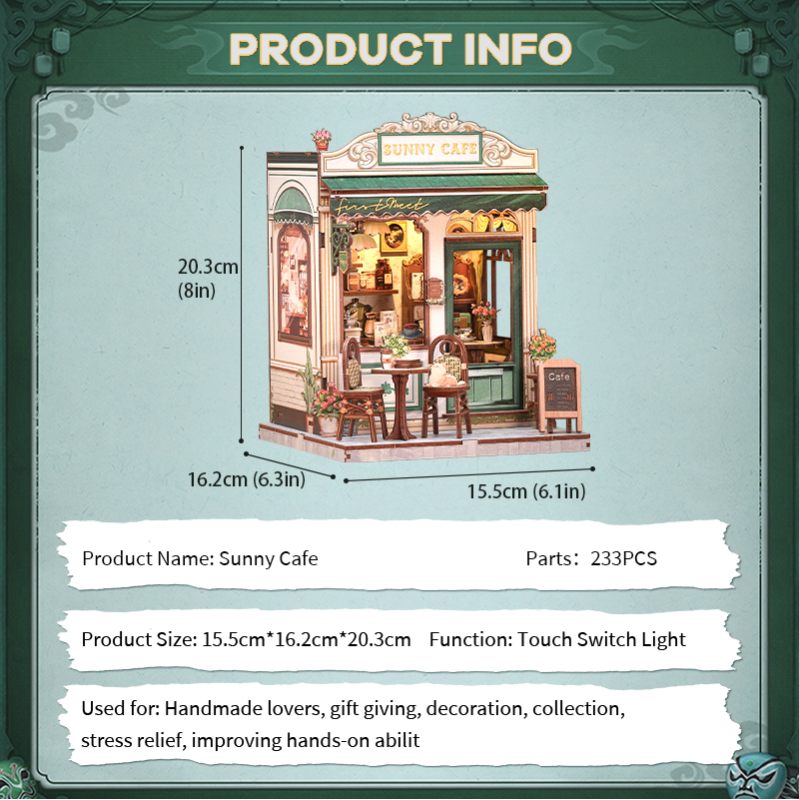 Immagine del prodotto 10: Cutebee Casa in miniatura Sunny Café 233 pezzi