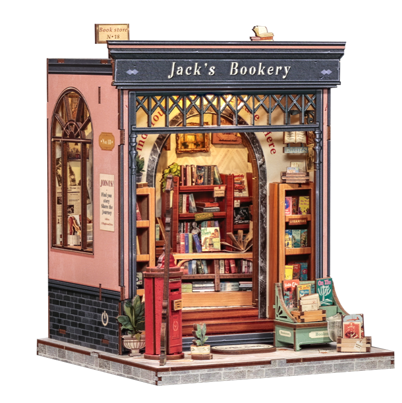 Cutebee Miniature House Jack's Bookery 330 Teile