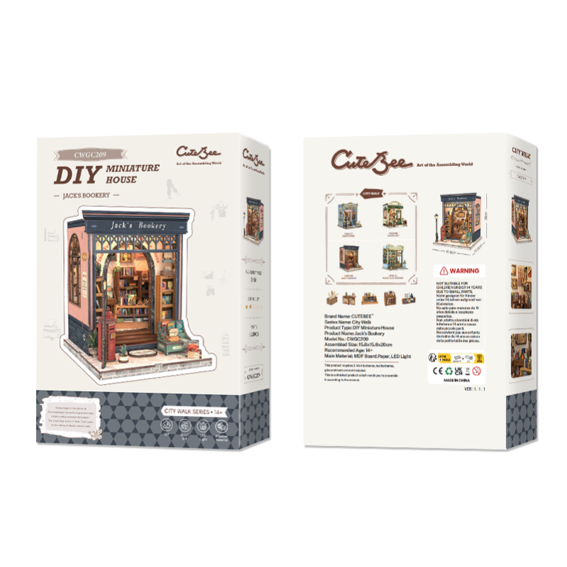 Imagen del producto 12: Cutebee Miniature House Jack's  Bookery 330piezas