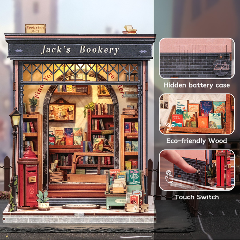 Imagen del producto 7: Cutebee Miniature House Jack's  Bookery 330piezas