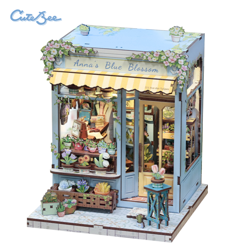 Cutebee Miniature House Anna's Blue Blossom 255 piezas
