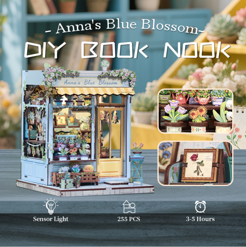 Imagen del producto 11: Cutebee Miniature House Anna's Blue Blossom 255 piezas