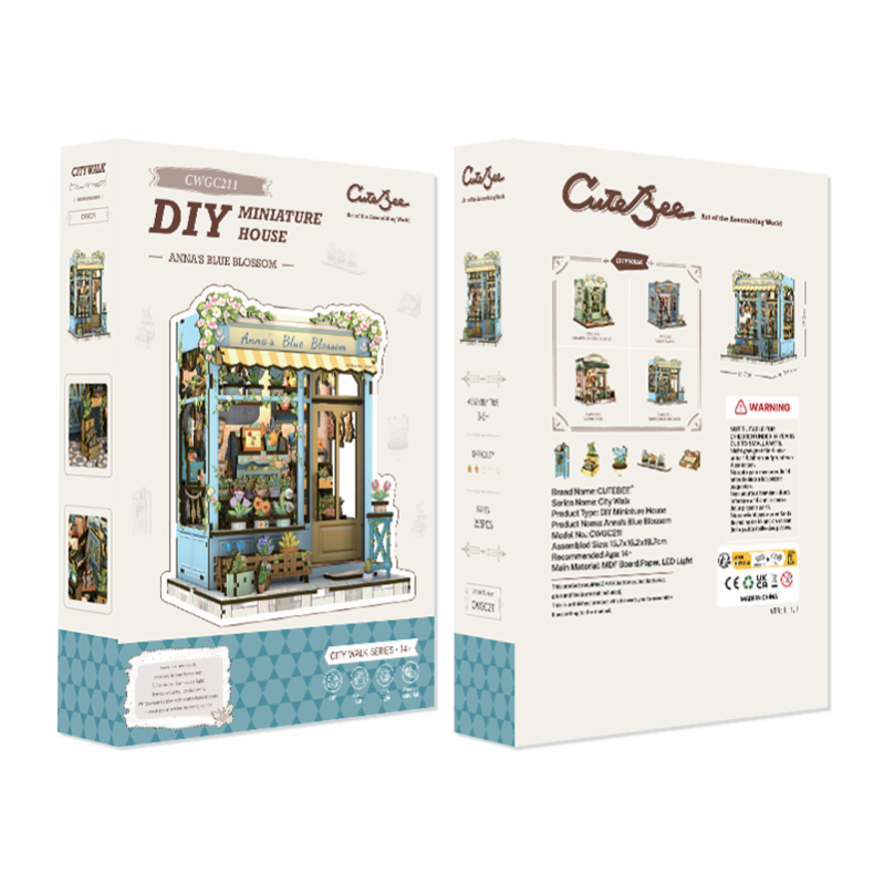 Imagen del producto 14: Cutebee Miniature House Anna's Blue Blossom 255 piezas