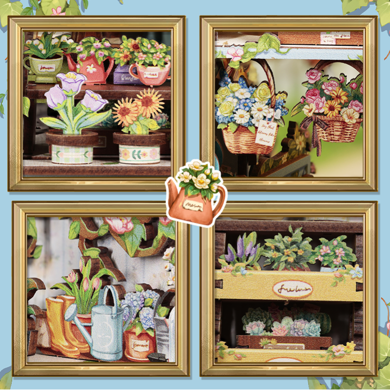 Imagen del producto 8: Cutebee Miniature House Anna's Blue Blossom 255 piezas