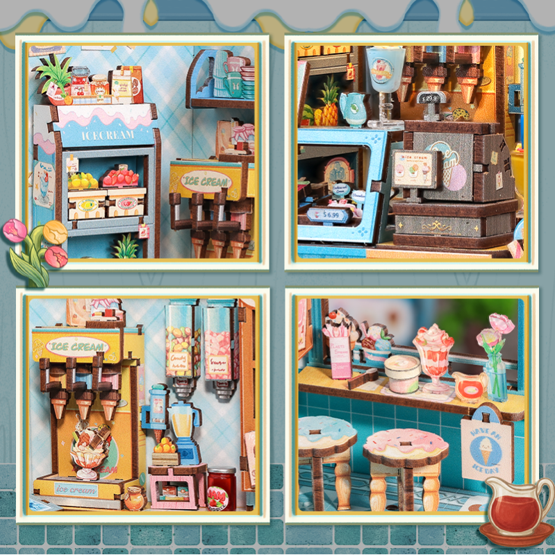 Imagen del producto 6: Cutebee Miniature House Bella's Ice Cream 225 piezas