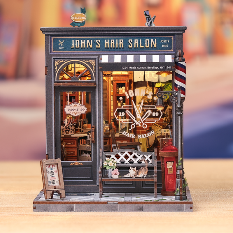 Imagen del producto 4: Cutebee Miniature House John's Hair Salon 210 piezas
