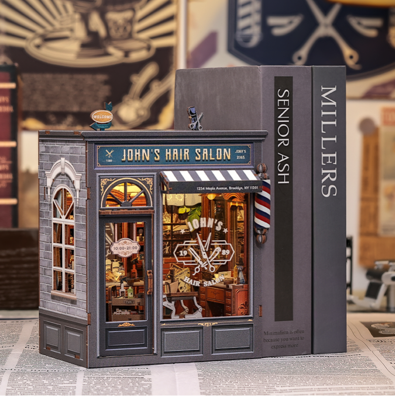 Imagen del producto 8: Cutebee Miniature House John's Hair Salon 210 piezas