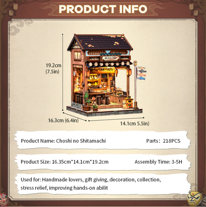 Imagen del producto 7: Cutebee Miniature House Choshi no Shitamachi 218 piezas