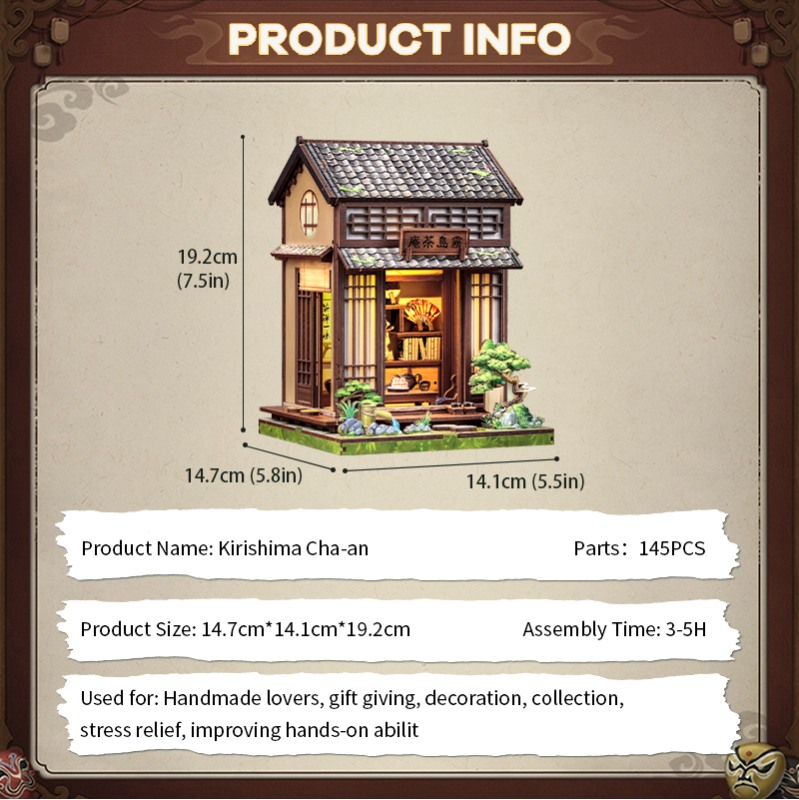 Imagen del producto 7: Cutebee Miniature House Kirishima Cha-an 145 piezas