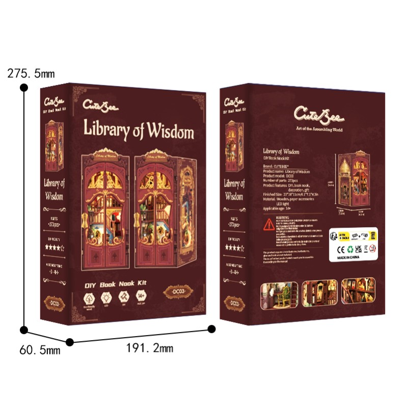 Imagen del producto 11: Cutebee Book Nook Library of Wisdom 281 piezas
