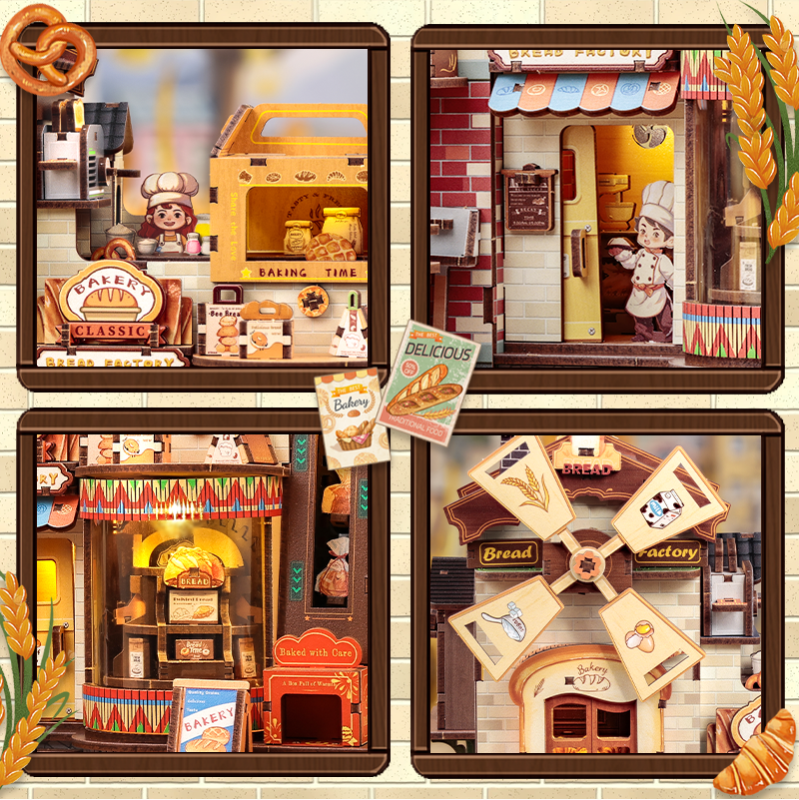 Imagen del producto 4: Cutebee Miniature House Bread Factory 572 piezas