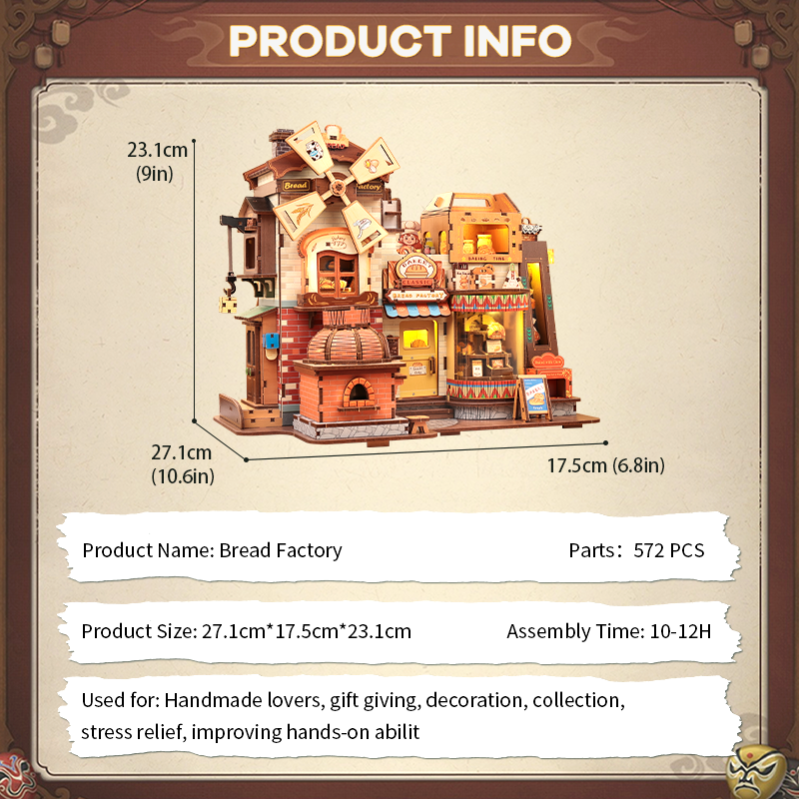 Imagen del producto 5: Cutebee Miniature House Bread Factory 572 piezas