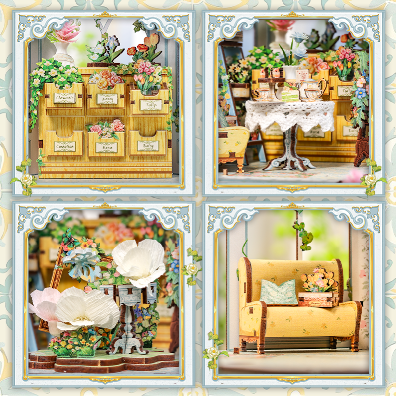 Imagen del producto 4: Cutebee Miniature House Windsor Flower House 235 piezas
