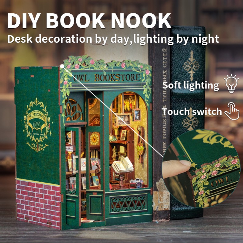 Imagen del producto 4: Cutebee Book Nook Owl Bookstore 88 piezas