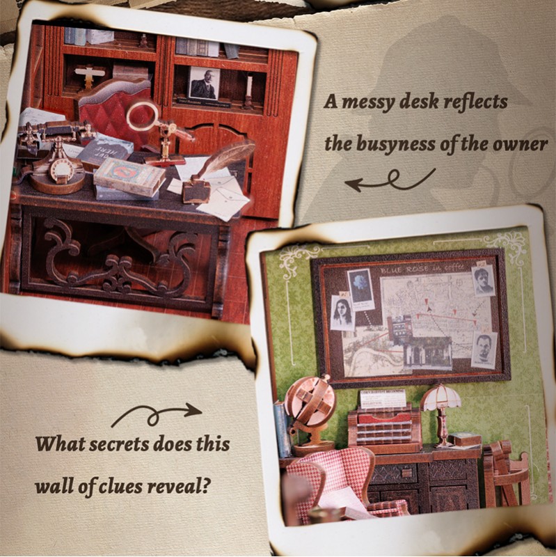 Imagen del producto 9: Cutebee Book Nook Rose Detective Agency 322 piezas