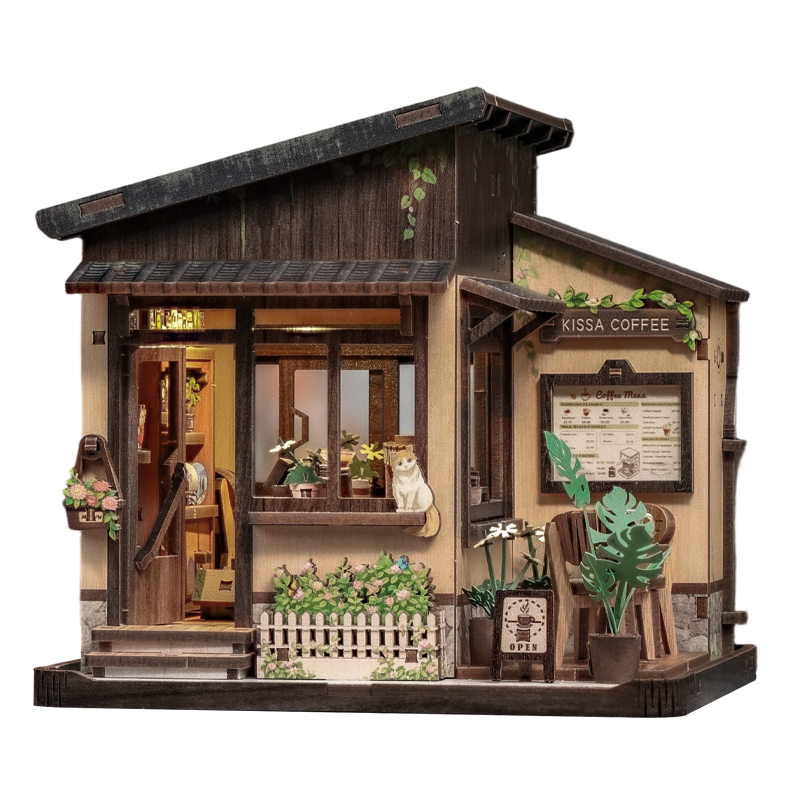 Cutebee Casa in miniatura Kissa Coffee 262 pezzi