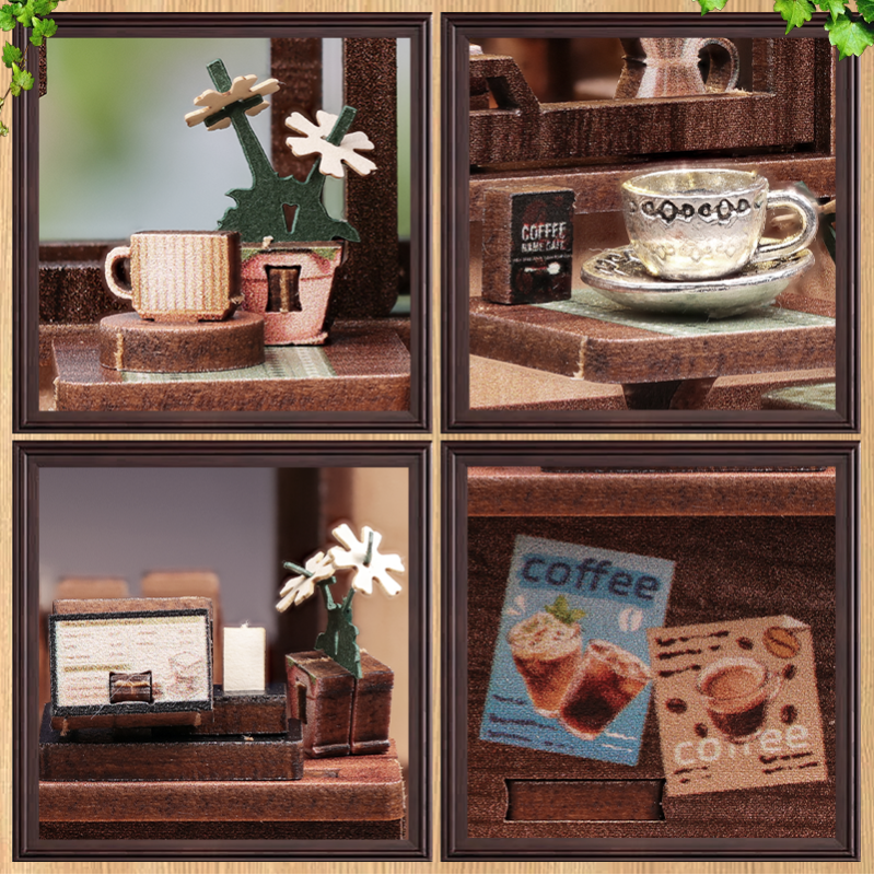 Imagen del producto 9: Cutebee Miniature House Kissa Coffee 262 piezas