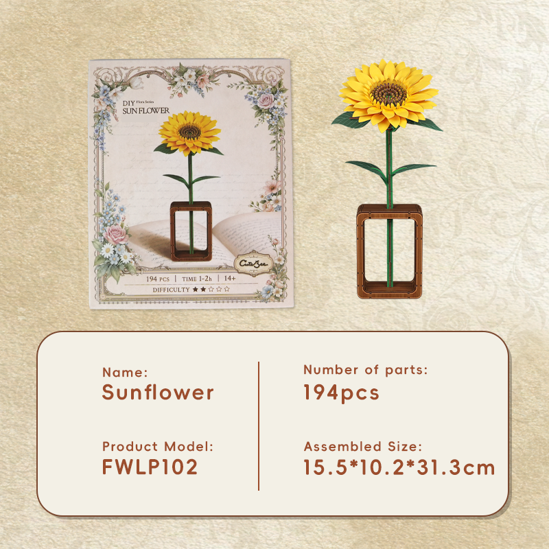 Cutebee Flor Sunflower 194 piezas