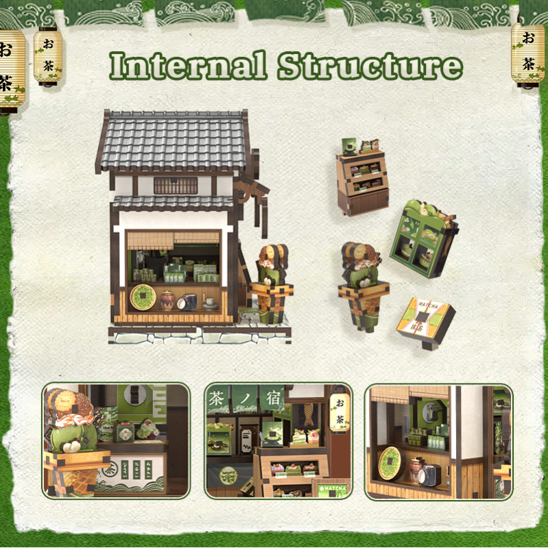 Imagen del producto 7: Cutebee Mini Store Series Kyoto Matcha Cottage 128 piezas