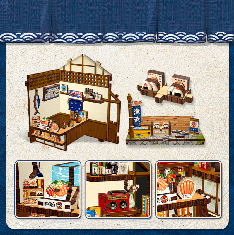 Imagen del producto 11: Cutebee Mini Store Series Fukuoka Mentaiko Kitchen 139 piezas