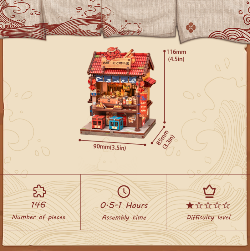 Immagine del prodotto 7: Cutebee Mini Store Series Osaka Takoyaki 146 pezzi