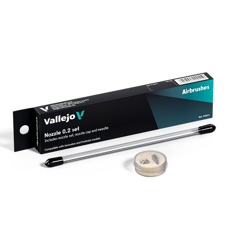 Vallejo Ricambio 0.2 Set ago + ugello/otturatore (SOLO per Innovator & Profinish)