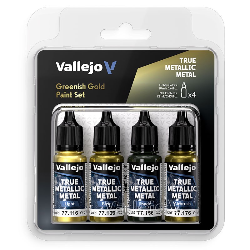 Vallejo Set di 4 TMM Oro Verde