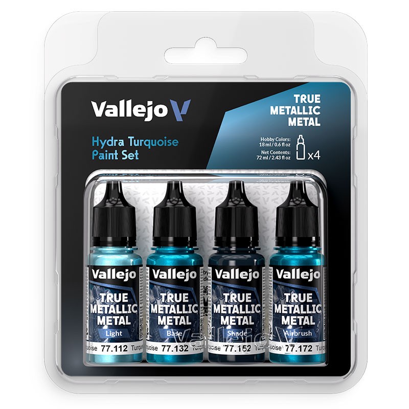 Vallejo Set di 4 TMM Turchese Idra