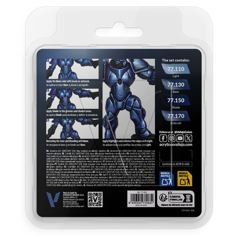 Immagine del prodotto 2: Vallejo Set di 4 TMM Blu oltremare